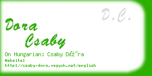 dora csaby business card